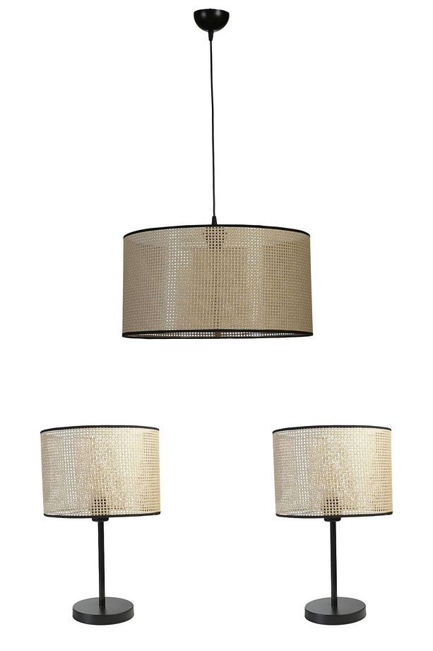 PETEK ABAJUR AVİZE 3 LÜ SET - 2