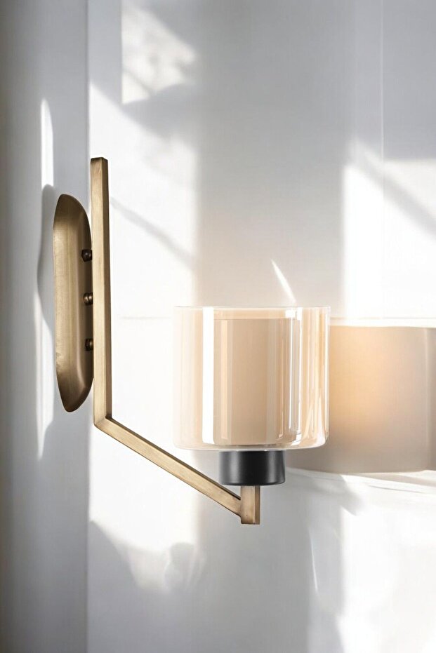 Yeni Ruby Pilli Eskitme Bal Camlı Aplik - 2