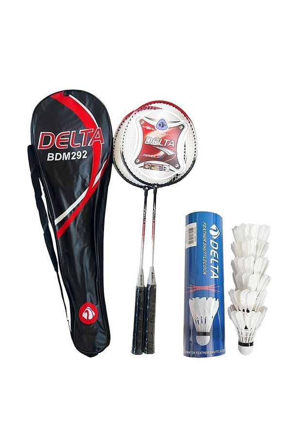 2 Adet Badminton Raketi + Badminton Çantası + 6 Adet Kaz Tüyü Deluxe Badminton Topu Seti - 1