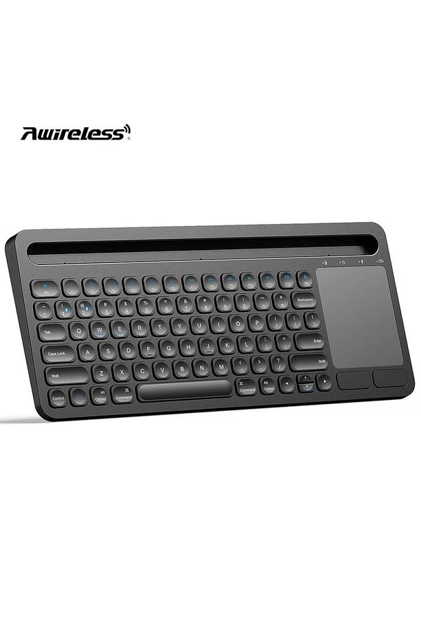 Apple Ipad Pro 12.9 2015 A1584 A1652 Uyumlu Kablosuz Standlı Şarjlı Bluetooth Touchpad Klavye - 2