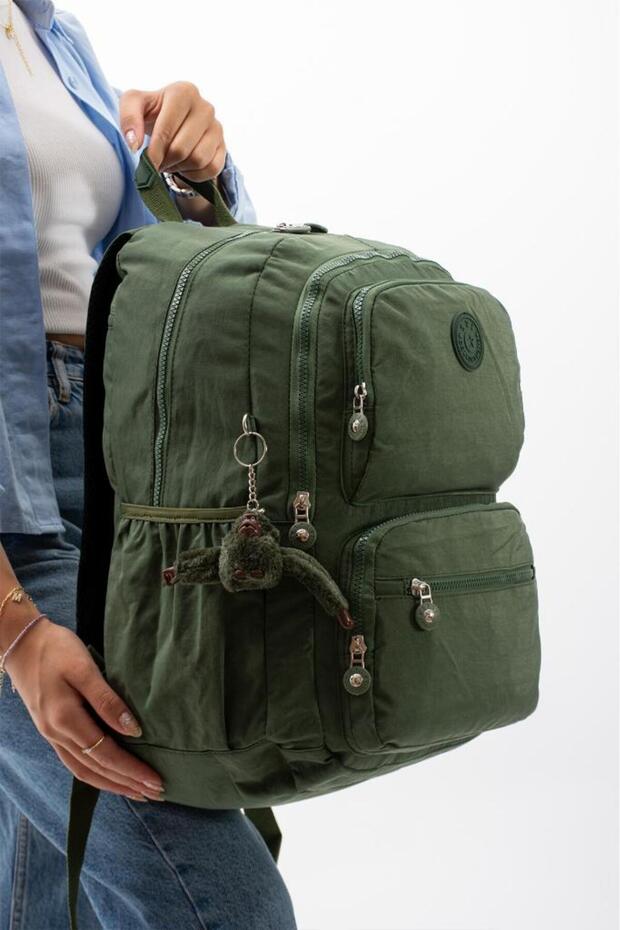 Women's Backpack Lightweight Fabric Multi-Pocket Cabin Size Travel Bag 43*30 cm