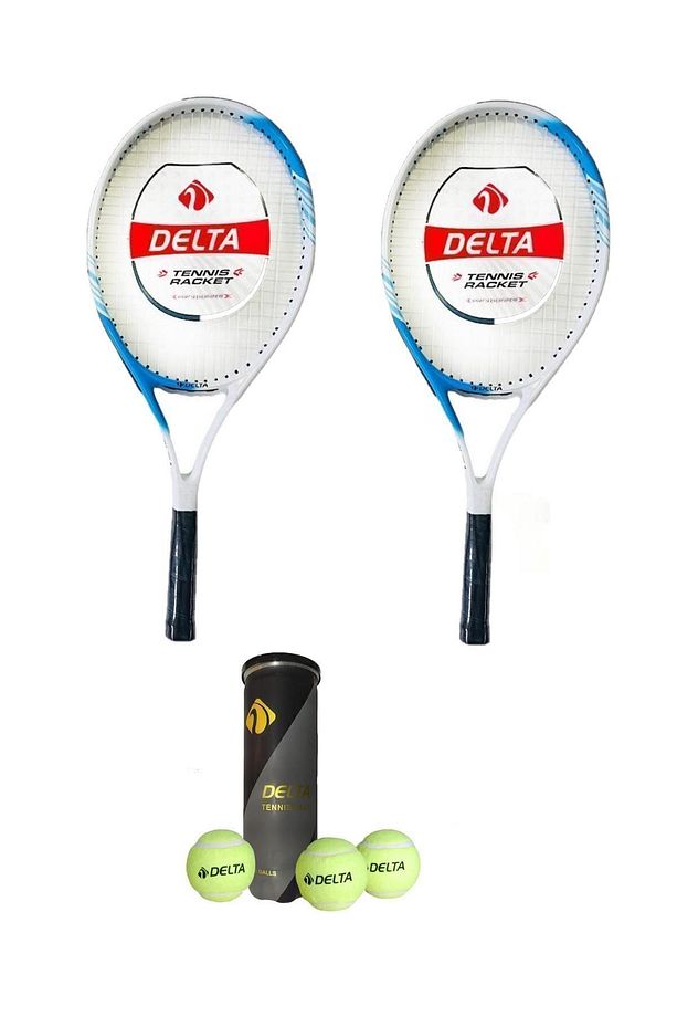 2 Adet Unique 26 İnç Tek Parça Tenis Raketi + 2 Adet Tenis Çantası + 3 Adet Prof. Seviye Maç Topu - 1
