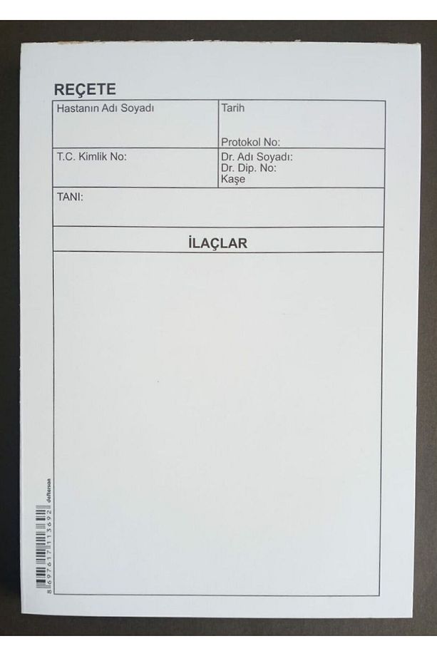 Reçete A5 100 yaprak 1 adet - 1