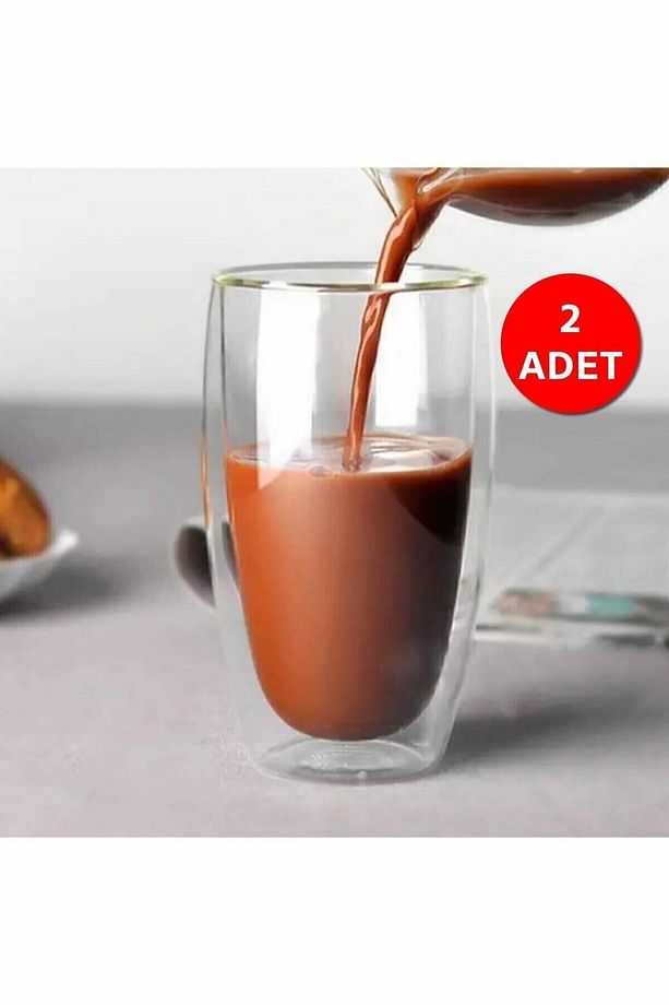Roma 2 Adet Çift Camlı Çift Cidarlı Bardak 500 ml | 2 Adet - 2
