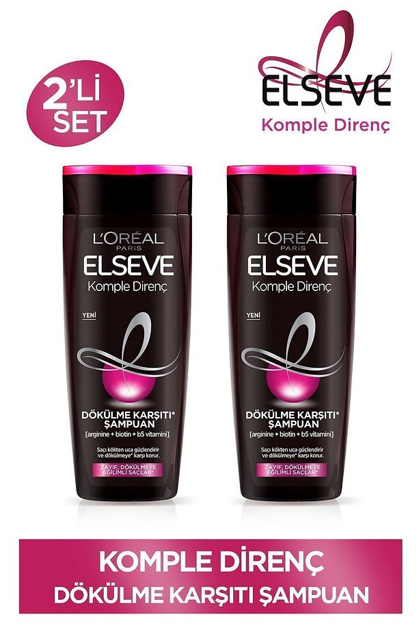 Komple Direnç Dökülme Karşıtı Şampuan 390 ml 2'li Set - 1