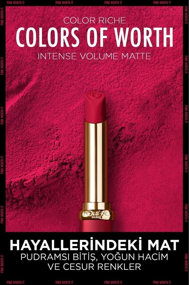 Color Riche Colors Of Worth Intense Volume Matte Ruj - 100 Pink Worth It - 3