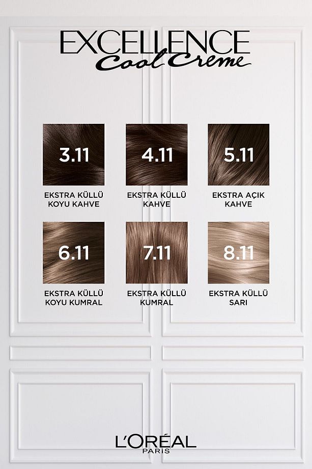 L’oréal Paris Excellence Cool Creme Saç Boyası – 6.11 Ekstra Küllü Koyu Kumral - 7