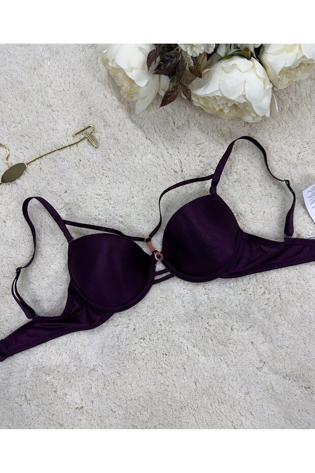 Le Jardin Monica Striped Micro Push-Up Bra with String Detail on the Back - 7008
