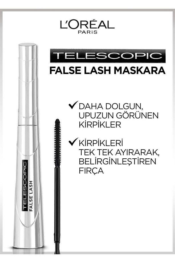 Paris False Lash Telescopic Fiber Siyah Maskara - 3