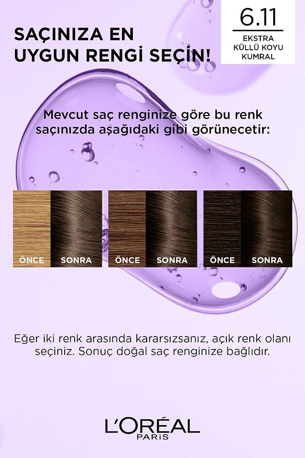 L’oréal Paris Excellence Cool Creme Saç Boyası – 6.11 Ekstra Küllü Koyu Kumral - 6