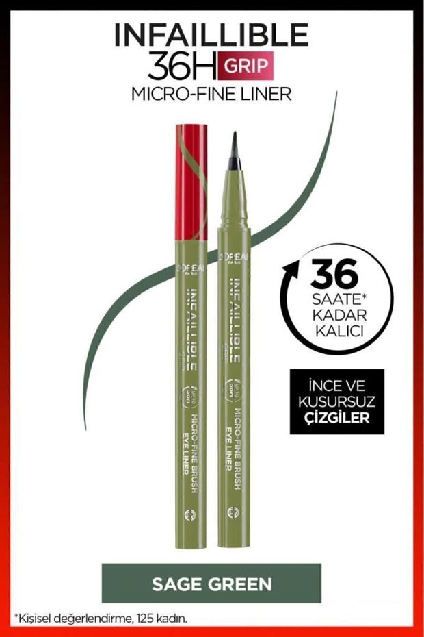 L'oréal Paris Infaillible 36h Grip Micro Fine Eyeliner 05 Sage Green