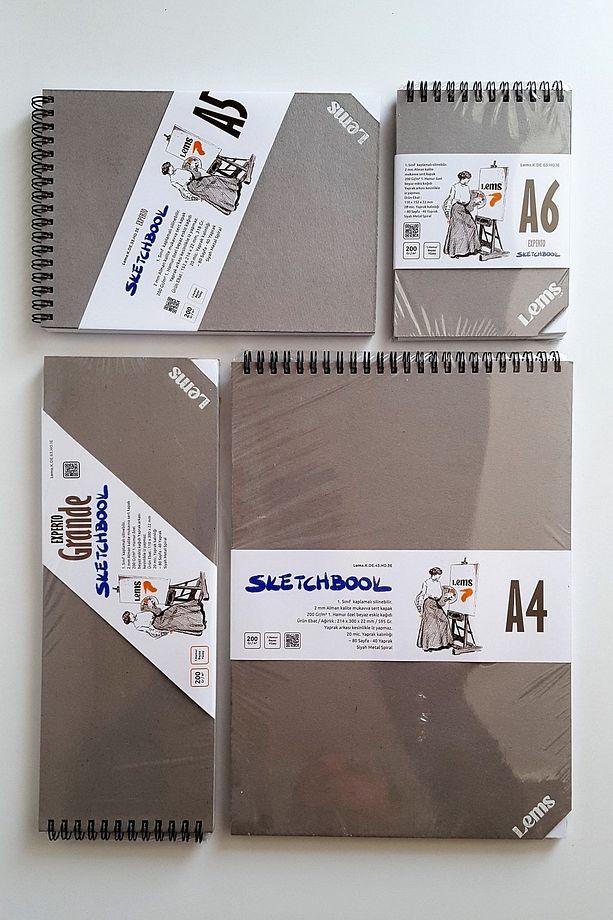 Experto 200gr 4lü Set A5-a4-a6-grande (SKETCHBOOK) Eskiz Defteri - 5