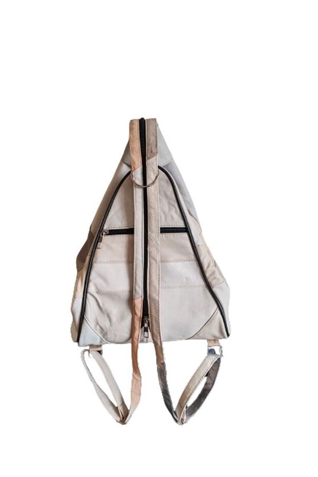 حقيبة ظهر جلدية متعددة الأقسام - 3