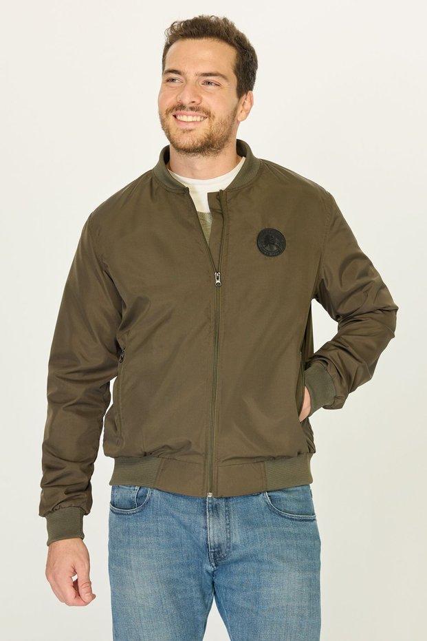 Men's Khaki Windproof Coat