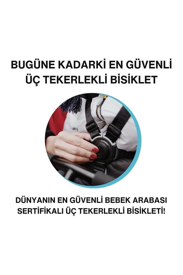 STR3 Plus 5’i 1 Arada Modüler Katlanabilir Bebek Arabası ve Üç Tekerlekli Bebek Bisikleti - Blue - 5