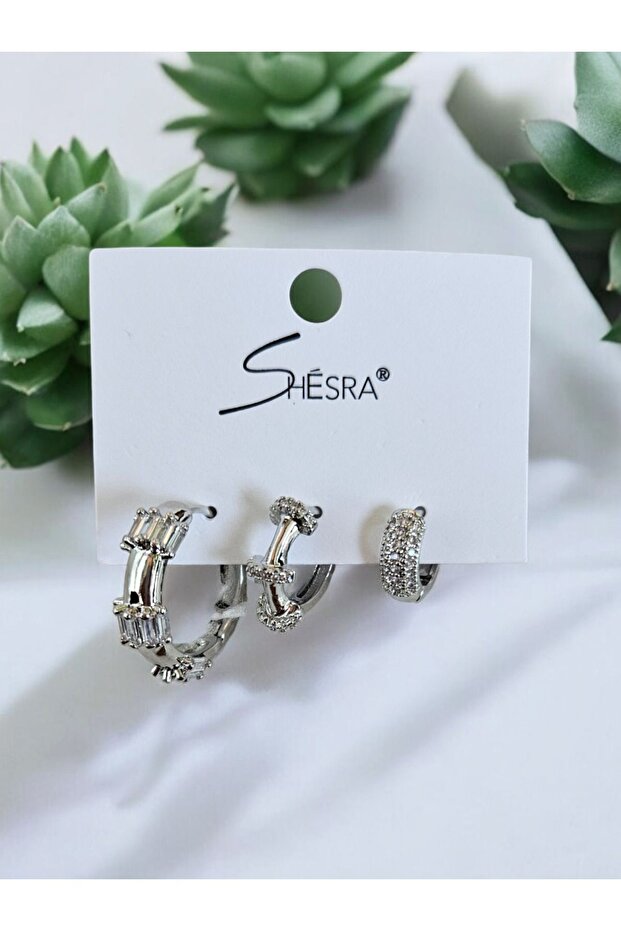 Silver çoklu küpe - 1