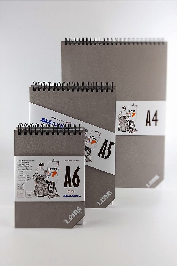 Experto A5 200 Gr. 80 Syf. 40 Yaprak Sert Kapak Eskiz Defteri Sketchbook - 7