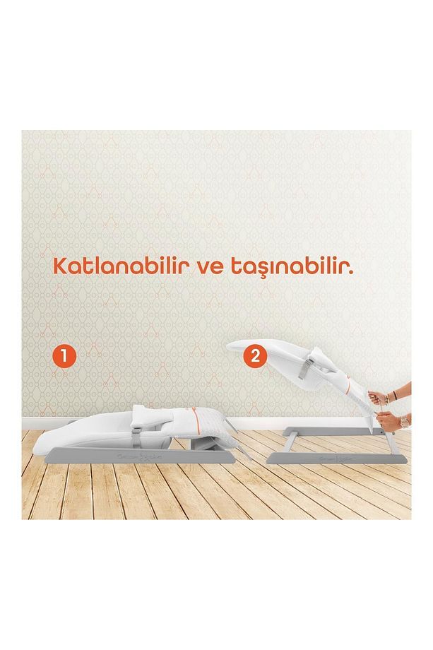 Bouncy Ev Tipi Ana Kucağı - Charcoal - 9