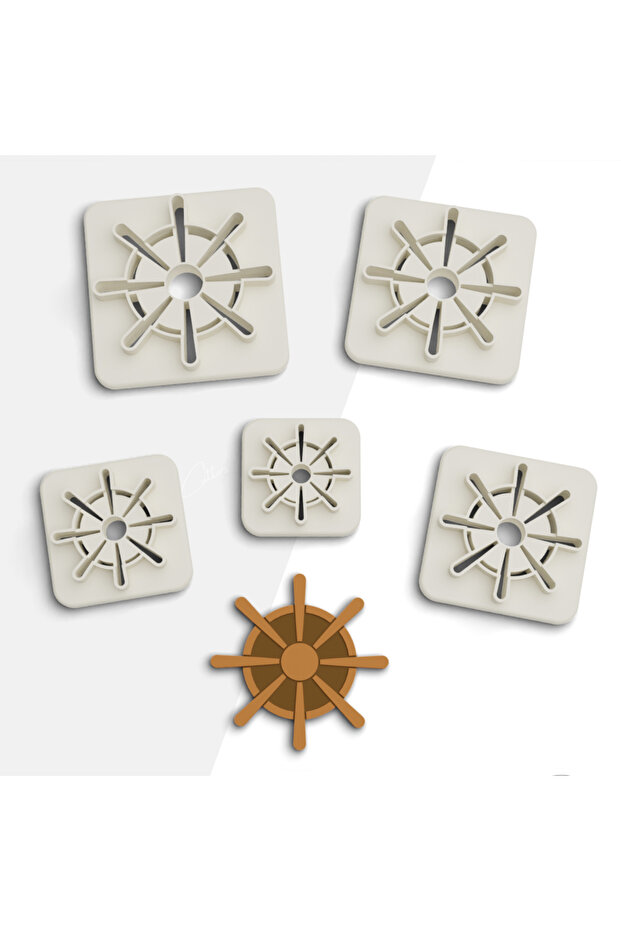 Polymer Rudder Clay Cut Mold - Ceramic Jewelry and Cookie Mold, 5 Sizes, No:468