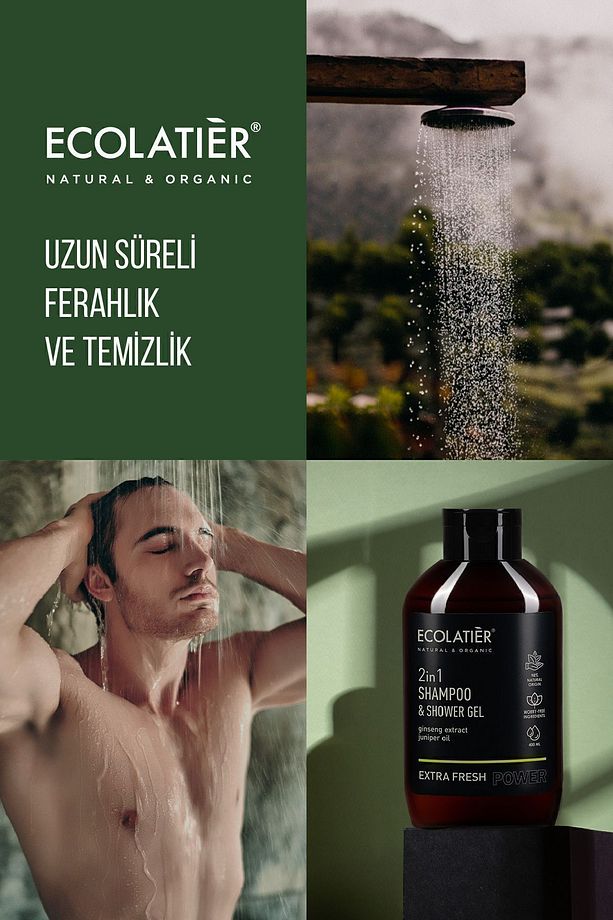 2'si 1 Arada Erkek Şampuan Ve Duş Jeli Ekstra Ferah Ginseng Dengeleyici Aktif Detoks 400 ml - 6
