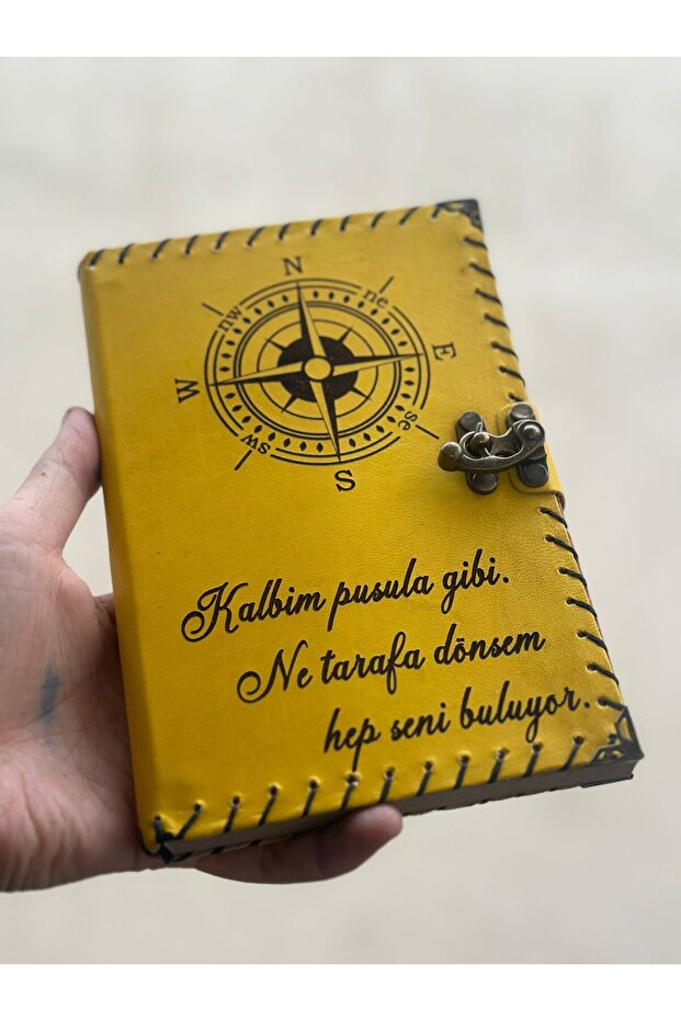 Leather Notebook - Compass Detailed - 1