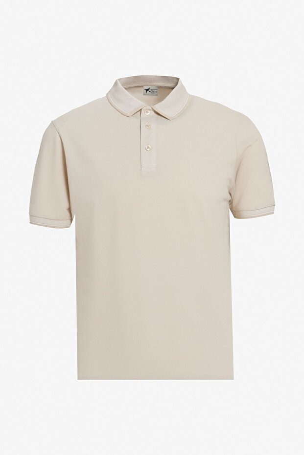 Erkek Lacivert-açık Bej Beyaz-açık Siyah 3'lü Çekmeyen Pamuklu Slim Fit Kıvrılmaz Polo Yaka Tişört - 8