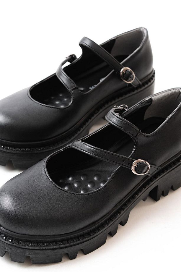 868-756 Siyah Günlük Yüksek Tabanlı Loafer Ayakkabı - 3