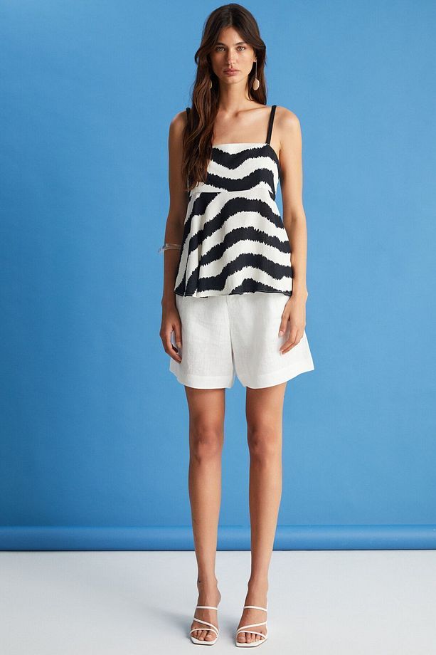 Askılı Zebra Bluz - 3