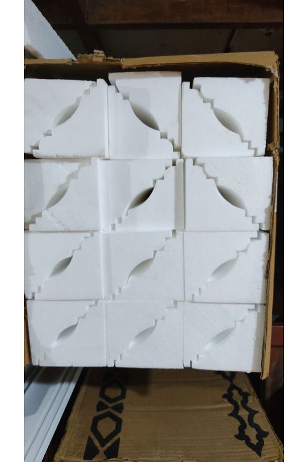 Hazır Korniş Önü Strafor Kartonpiyer Klk-1 10*10cm 2 Adet (4 METRE) - 3