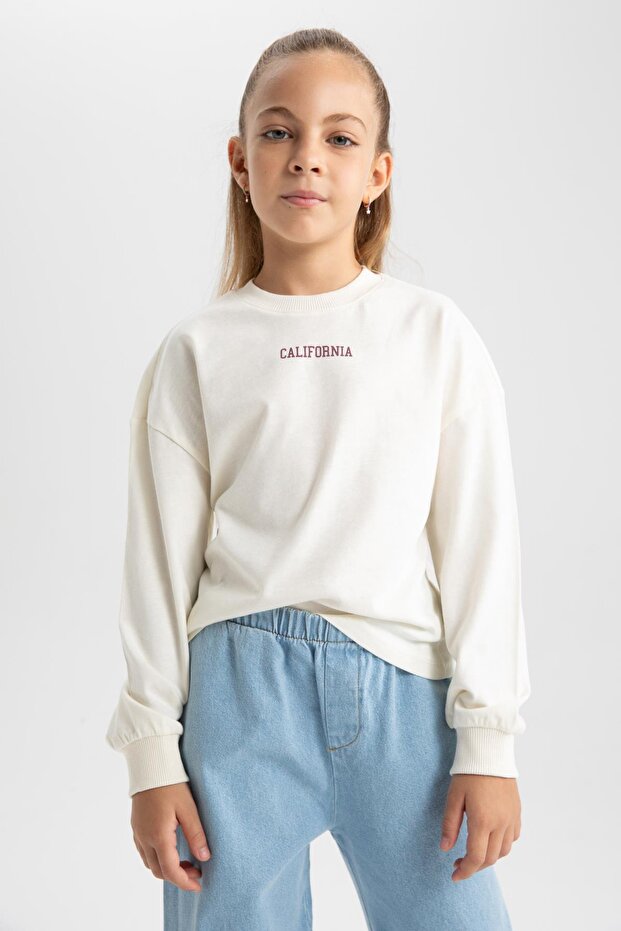 Girl's Crew Neck Long Sleeve T-Shirt A7430A823Au