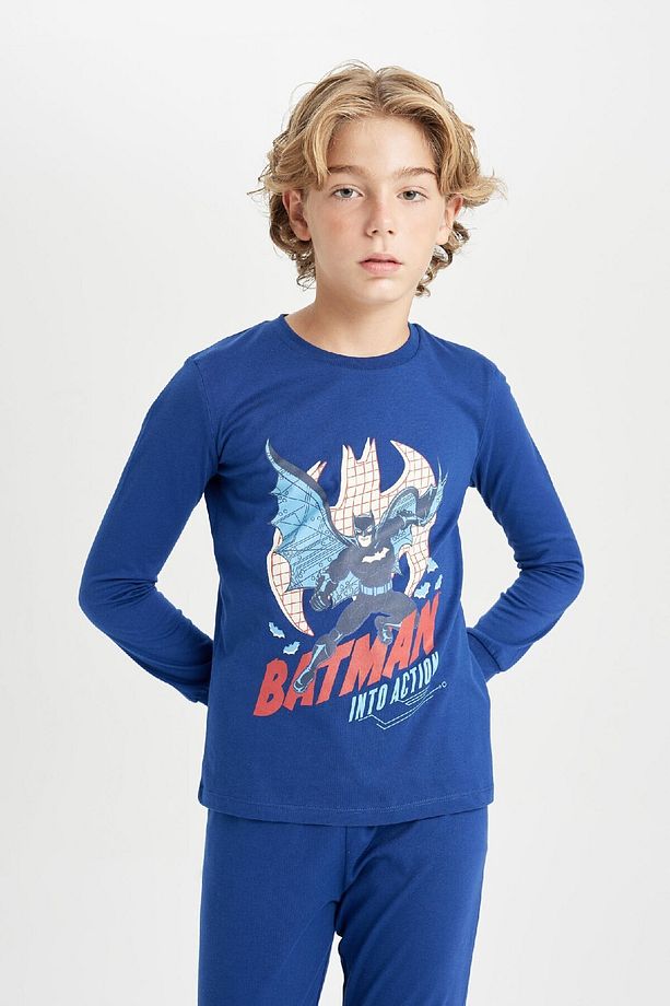 Erkek Çocuk Pijama Takımı Batman Uzun Kollu Üst Uzun Alt D5093a824wn - 3