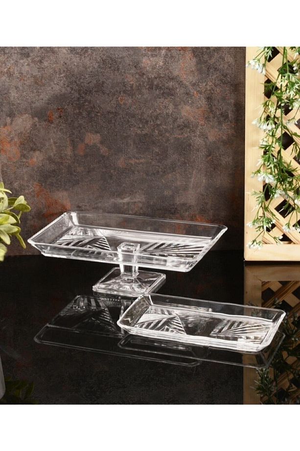 Madlen Crystallin Ayaklı Ve Ayaksız Servis Tabakları 2 Parça Fma06015 Fma06006 066oa 067oa - 3