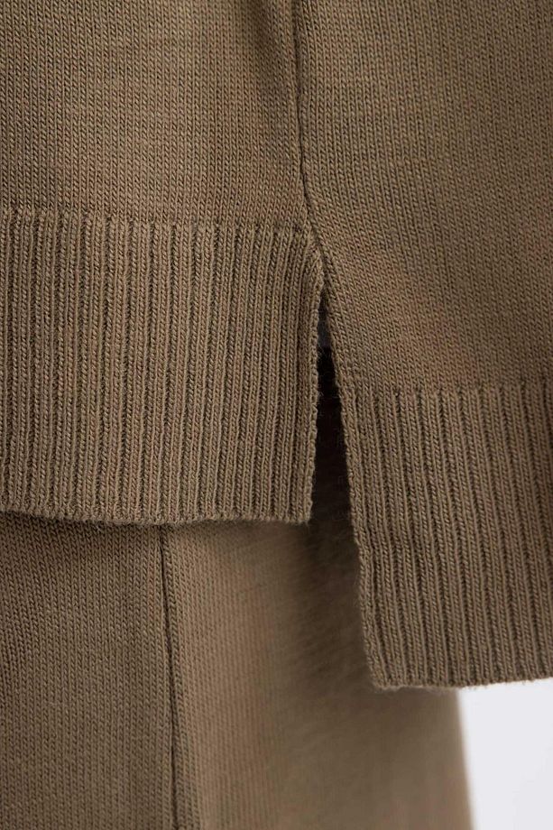 Regular Fit Bisiklet Yaka Basic Düz Triko Kazak Tunik A9803ax23wn - 6