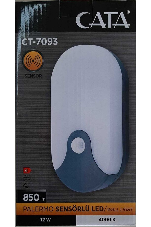 12w Sensörlü Dekoratif Led Aplik Ct-7093 - 1
