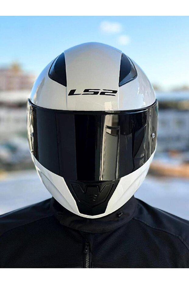 Rapid 2 Beyaz Kask Siyah Vizörlü - 4