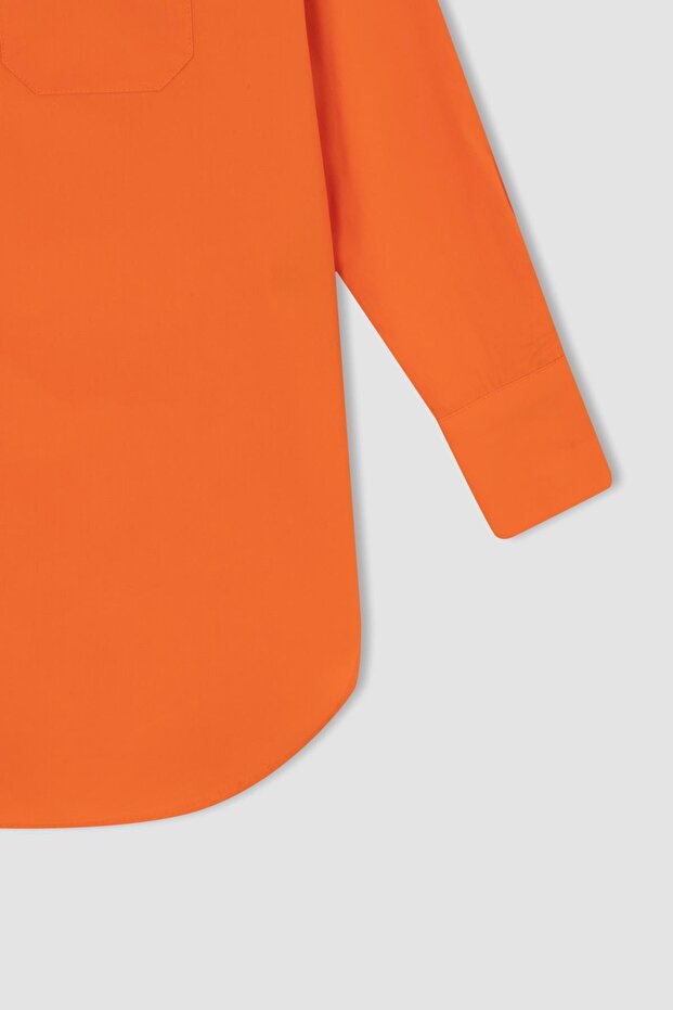 Nyugodt szabású poplin ing tunika - hosszú ujjú, 100% pamut Y7872az22hs - 7