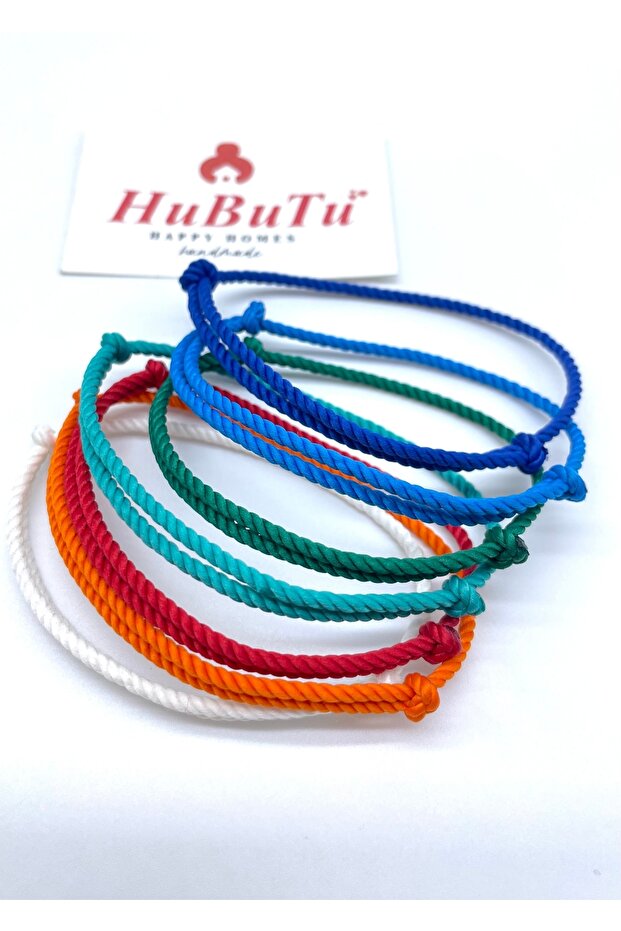 7 Colors Women's Men's Luck Wish Twisted Rope Bracelet Set
