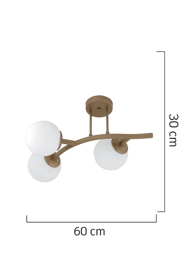 3'lü Eskitme Modern Plafonyer Genç Odası Mutfak Yatak Odası Avize - 5