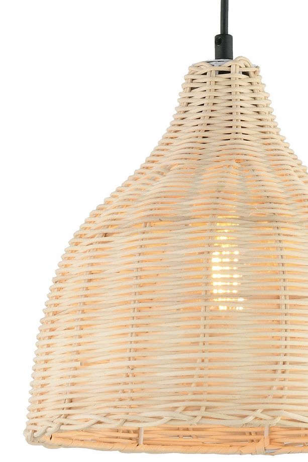 Bannan Tekli Rattan Modern Tasarım Hazeran Avize Oturma Odası Bambu Avize - 4