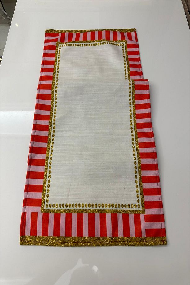 40x140cm Dokuma Leke Tutmaz Baskılı Tay Tüyü Kumaş Masa Örtüsü Dekoratif Runner Yıkanabilir - 3