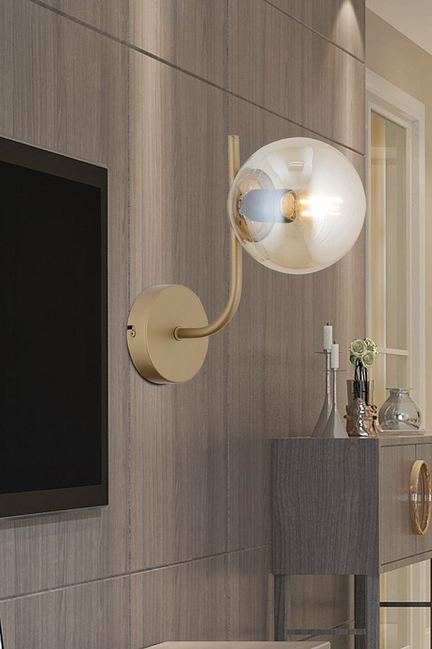 Lowel Tekli Eskitme Bal Camlı Modern Yatak Başı Salon Aplik - 1