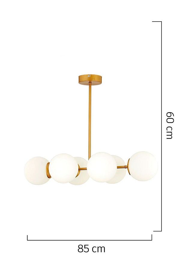 Lema 6 Lı Eskitme Modern Yemek Masası Üstü Yatak odası Salon Avize - 5