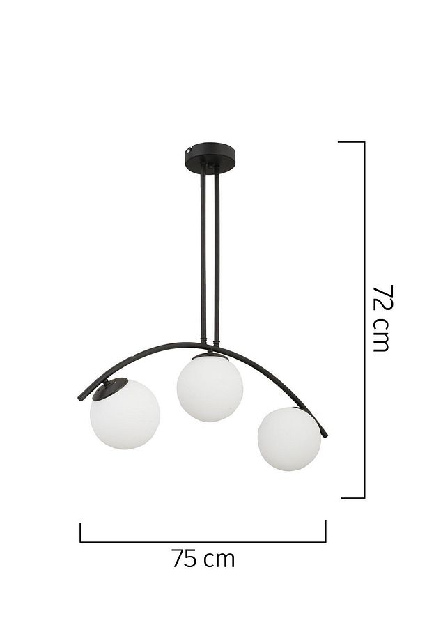 Fralde 3Lü Siyah Modern Mutfak Cafe Restoran için Uygun Retro Salon Avize - 6