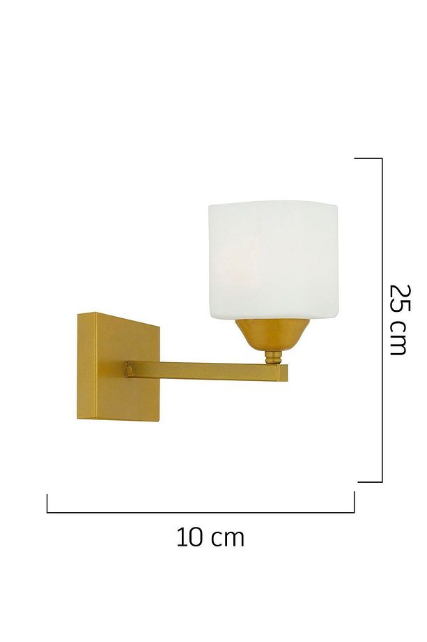 Minel Gold Duvar Lambası Yatak Odası-Yatak Başı-Banyo İçin Modern Aplik - 3