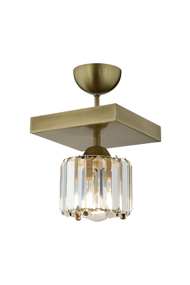 Sabrina Tekli Eskitme Plafonyer Kristalli Taşlı Modern Tasarım Kristal Salon Avize - 4