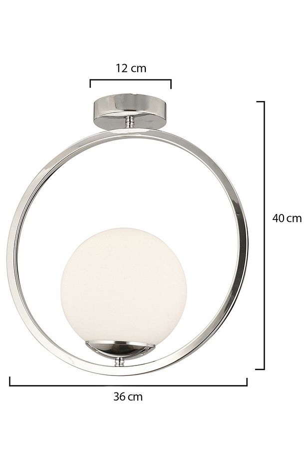 Lifos Tekli Krom Kaplamalı Plafonyer Modern Mutfak Salon Avize - 5