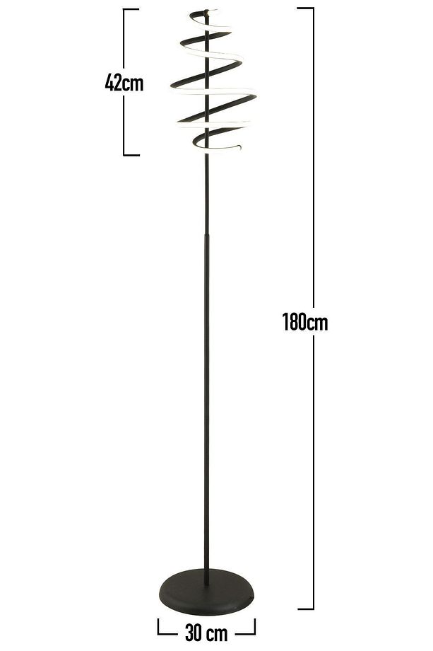 Parya Siyah 72 Watt 3 Renkli Led Modern Tasarım Metal Lambader - 2