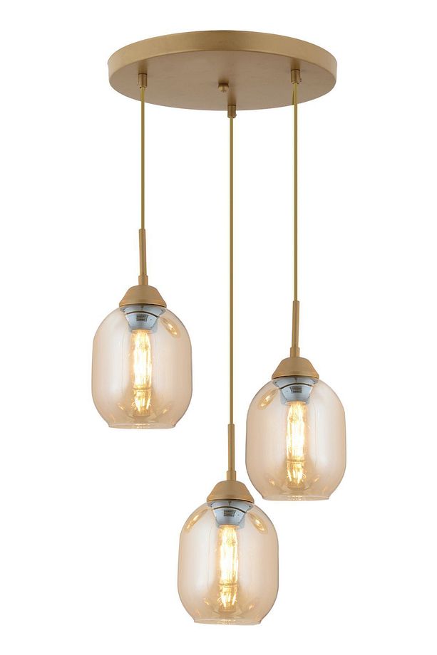 Hierro 3 Lü Yuvarlak Eskitme Modern Salon Avize - 2