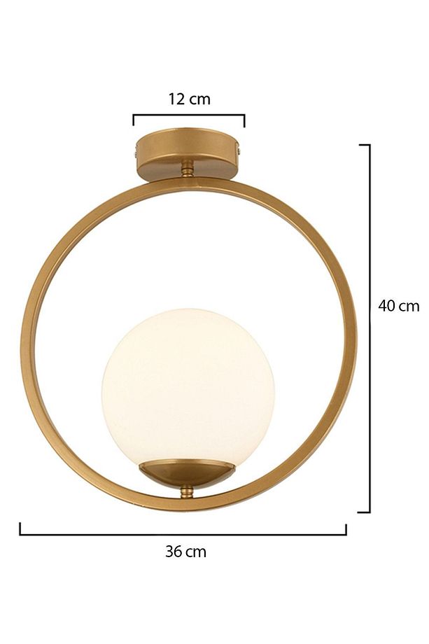 Lifos Tekli Eskitme Boyalı Plafonyer Modern Mutfak Salon Avize - 4