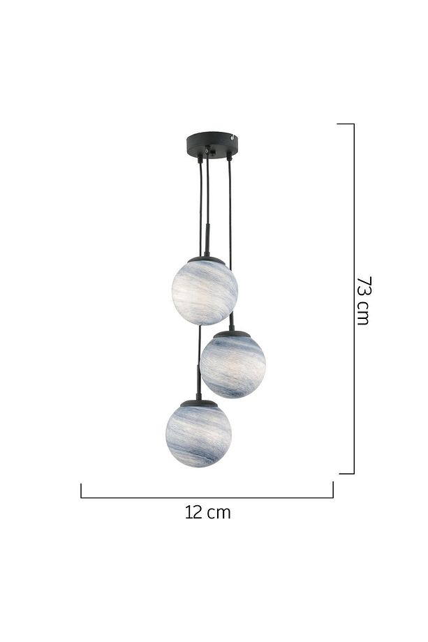 EFSER 3LÜ YUVARLAK Modern Oturma Odası Salon Sarkıt Avize - 6